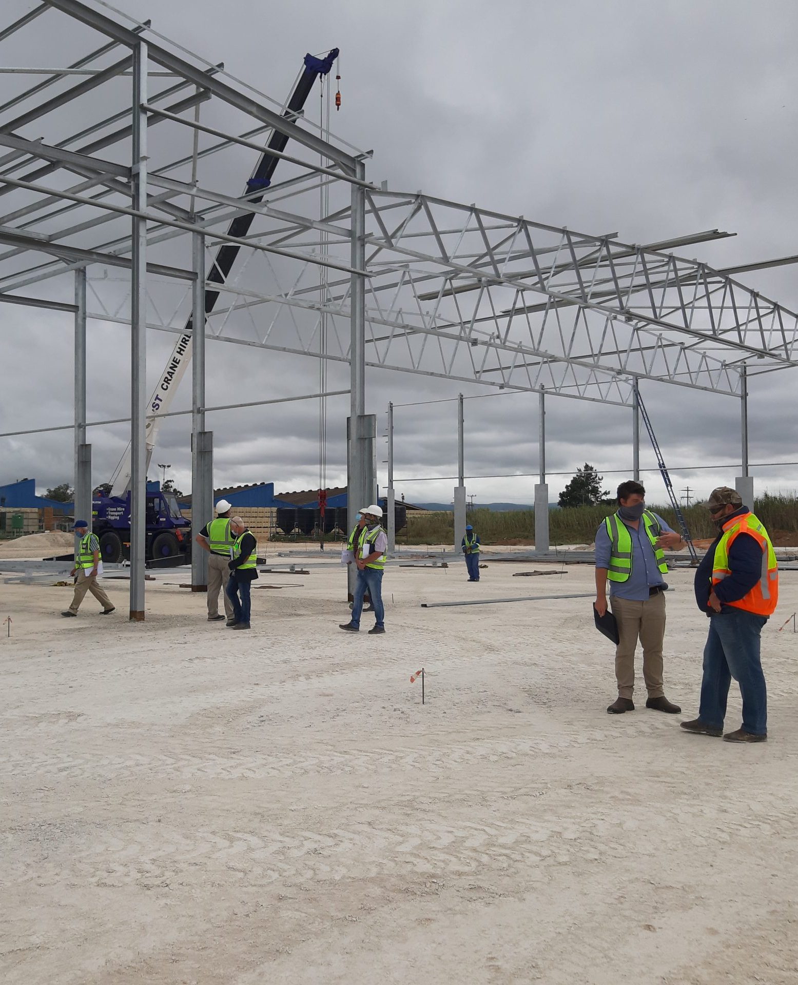 Industrial steel building construction